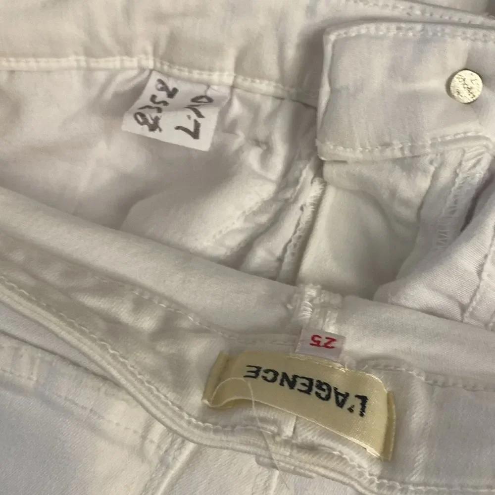 L’AGENCE White Distressed High Line Skinny High Rise Jeans - Picture 5 of 6